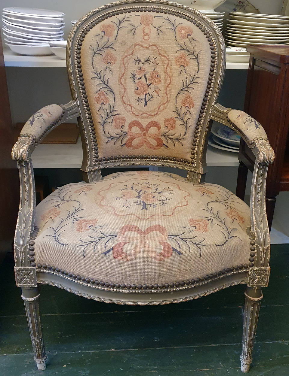 A pair of French Louis XVI Armchairs